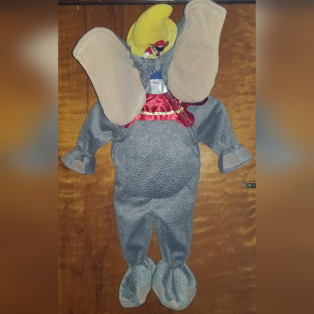 Kid's Disney Store "Dumbo" Elephant W/ Timmy Mouse One-Piece Custume 12 Mths.
